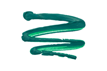 Isolated abstract paint brush strokes on transparent background. Colorful artistic texture for creative design, decoration and digital art.