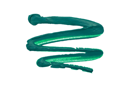 Isolated abstract paint brush strokes on transparent background. Colorful artistic texture for creative design, decoration and digital art.