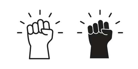 Empowerment icon vector with glyph style. Stroke liner icons