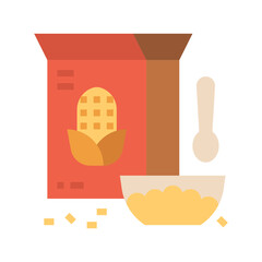 Cereal flat vector illustration isolated on white background