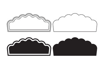 Set of decorative arch and scalloped border frames