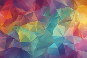 Obraz premium Vibrant Geometric Patterns Created With Colorful Polygons for Artistic Design