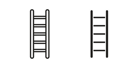 Ladder icon vector with glyph style. Stroke liner icons