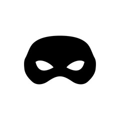 Mask halloween super hero silhouette vector flat illustration design.