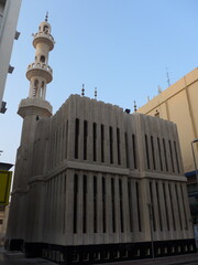 Fototapeta premium United Arab Emirates, UAE, Dubai - aerial view inside Al Fahidi Historical Neighbourhood