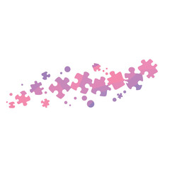 Abstract Connectivity Flow: Gradient Puzzle Pieces for Problem Solving, Integration, and Digital Strategy Concepts