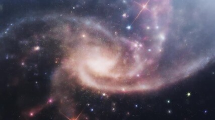 Explore the beauty of a spiral galaxy in deep space
