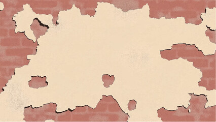 Old weathered wall background. Brick wall pattern. Illustration of a weathered brick wall.