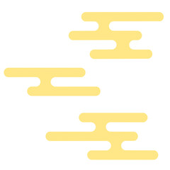 和柄素材　雲のイラスト