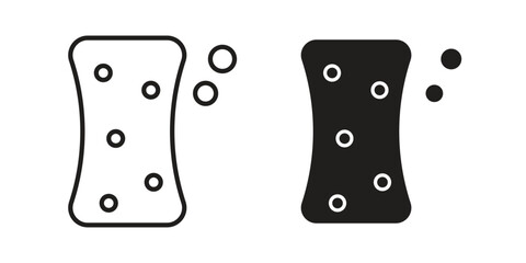 Soap cleaning icon vector with glyph style. Stroke liner icons