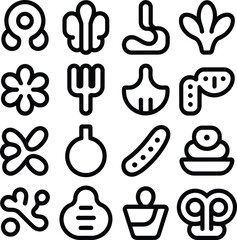 Abstract Plant Icons &ndash; Stylized Vector for Branding