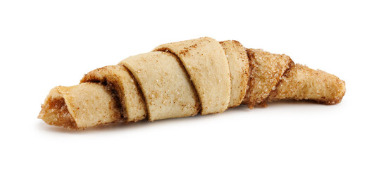 Delicious cinnamon cookies on white background.