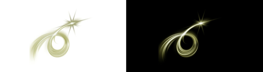 Png image of  abstract light trails glowing effect swirl motion design graphic element light painting photography art concept on transparent background