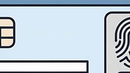 Secure digital identity card with fingerprint authentication and chip