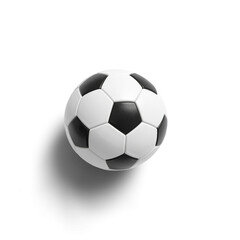 Obraz premium Classic Black and White Soccer Ball Isolated, Traditional Hexagon Pattern