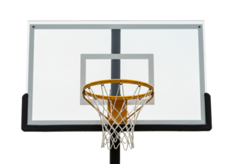 Isolated Basketball Hoop, Backboard, and Net with modern design for sport and athletic games