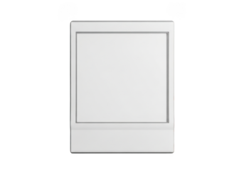 Minimalist white frame mockup isolated on for creative presentation transparent background