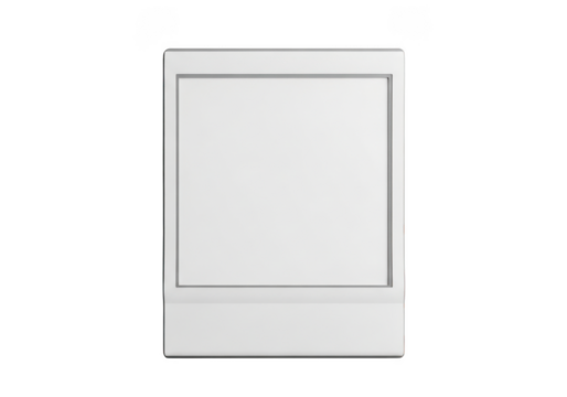 Minimalist white frame mockup isolated on for creative presentation transparent background