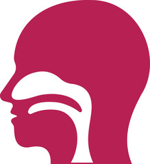 Throat Icon represents human health, medical care. This premium vector concept focuses on the throat area, depicting the neck and respiratory system as a symbol of voice, breathing, and wellness.