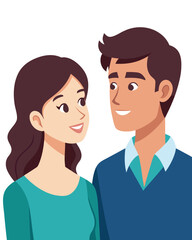 Obraz premium Happy Family Group Portrait Illustration