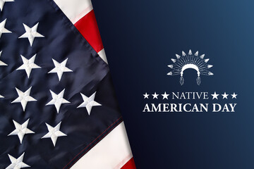 Native American Day holiday banner background