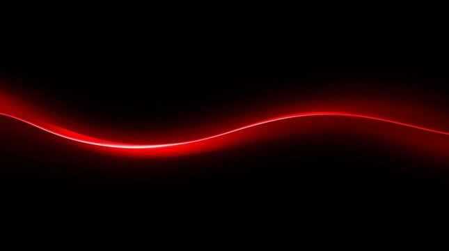 Red Light Wave on Black Background