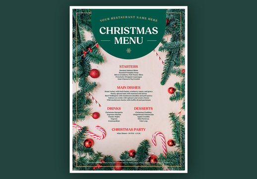 Christmas Menu Layout