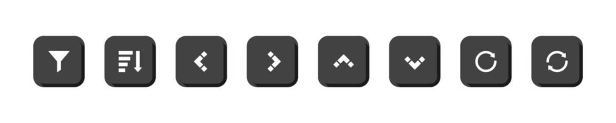 UI Navigation Icons Set,Minimal Dashboard Interface Symbols.