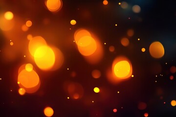 A mesmerizing abstract background featuring glowing orbs of orange and yellow against a dark backdrop, creating a warm, ethereal atmosphere.