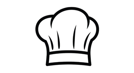 Classic chef's hat, a symbol of culinary expertise and tradition, presented simply on a clean background.