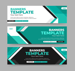 Set modern banner template