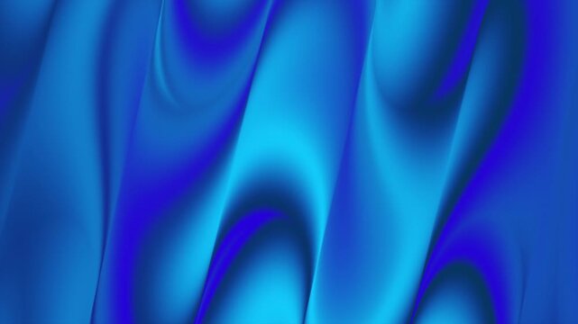 Flowing blue silk fabric abstract background smooth waves deep indigo and cyan gradients ethereal light motion
