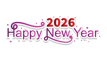 2026 Happy New Year design vector. trendy unique new year 2026 logo design template