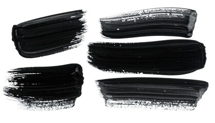 Dark, textured brushstrokes on black