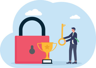 illustration of solutions and strategies to become a leading company
