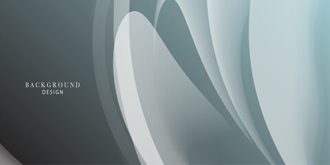 Abstract gray background with modern wave pattern creativity flows