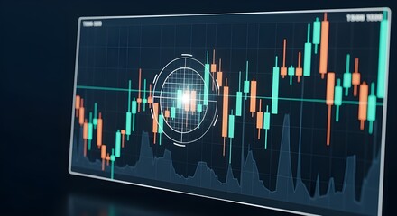finance candle stick stock market candlestick chart digital display