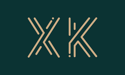 XK X xk initial logo | initial based abstract modern minimal creative logo, vector template image. luxury logotype logo, real estate homie logo. typography logo. initials logo