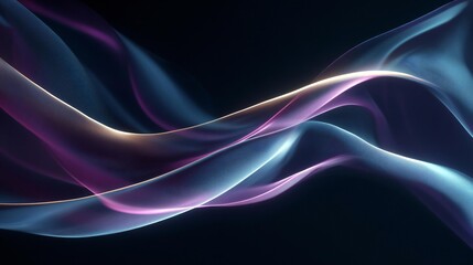 Naklejka premium Glowing Wavy Lines Abstract Background Texture 