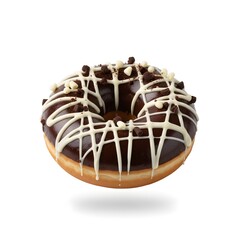 Rich Chocolate Donut with White Chocolate Drizzle 
 