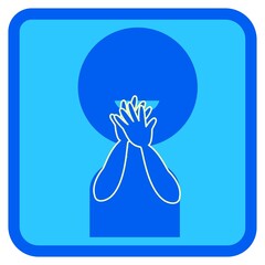 Obraz premium サインで黙る人のアイコン