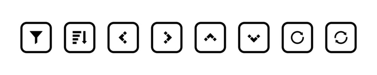 Outline UI Navigation Icons Set,Minimal Interface Symbols.