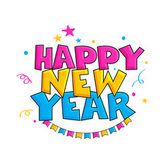 New Year’s Eve Celebration – Festive Fireworks, Party Decor & Holiday Cheer Illustration