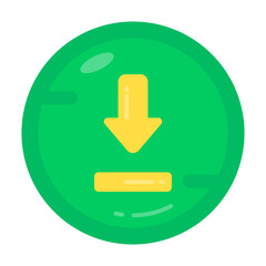 Download Button Flat