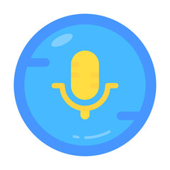 Communication Button Flat