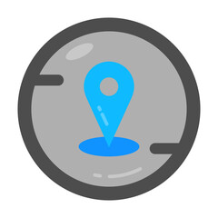 Location Button Flat