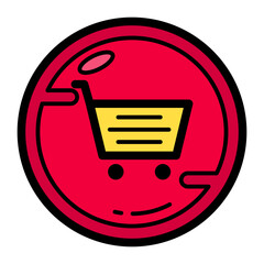 Shopping Button Filled