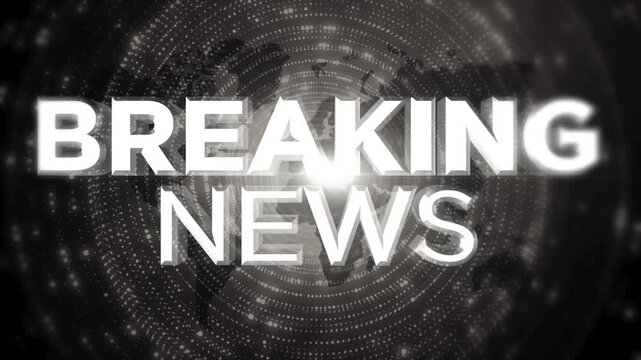 world breaking news Studio. Digital World Map News Intro Blue Background 3D rendering. 4k rotating red world map animation background breaking news