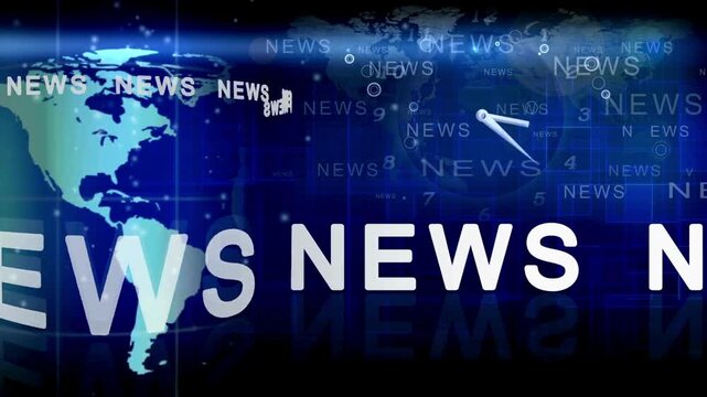 news studio background, Animated News Special Report Open Intro Transition Graphics Title Animation 4K Technology news background animation. interface