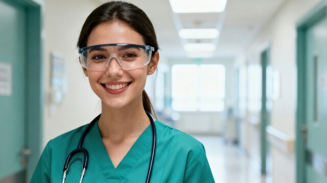 portrait of a smiling female doctor